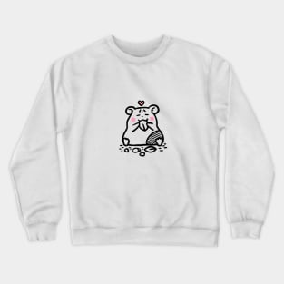 Hamster: Happy ( front ) Crewneck Sweatshirt